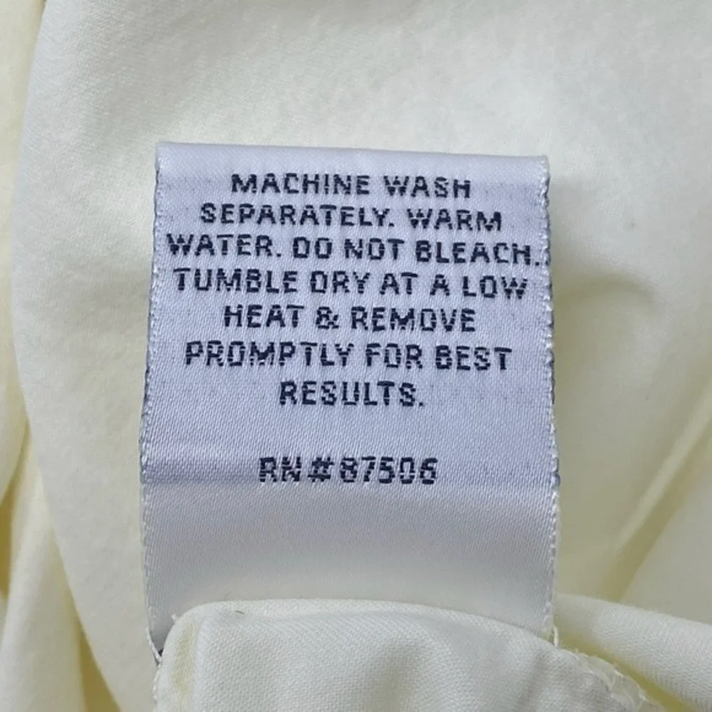 Vtg DreamFit Pillowcase 100% Cotton King Size Made in USA Cream‎ Ivory Piping